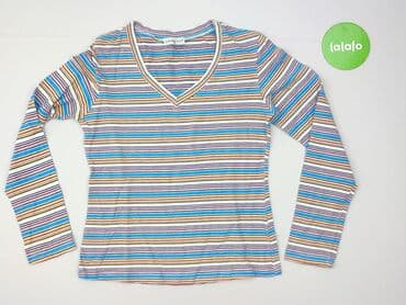 koszulka z długim rękawem w paski: Bluzka damska, rozmiar M — 2