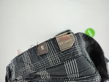 pull and bear cargo: Spodnie męskie Cropp, rozmiar S - Wzór: ciemnoszara krata z jasnymi — 4