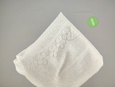 krótkie zasłony: Biała firana żakardowa – panel/zasłona z delikatną koronką - Kolor — 3