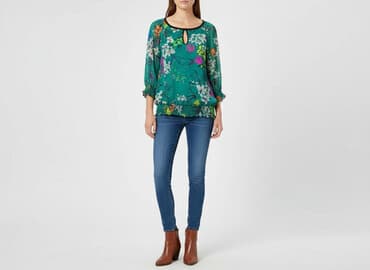 bluzki z dekoltem w łódkę zara: Zara, Bluzka damska, rozmiar S — 1