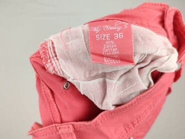 jaka bluzka do różowych spodni: Material trousers for women, size S — 6