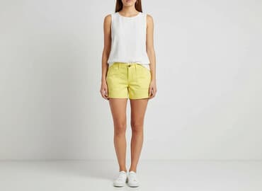 żółte krótkie spodenki: Promod, Szorty damskie, rozmiar XL — 6