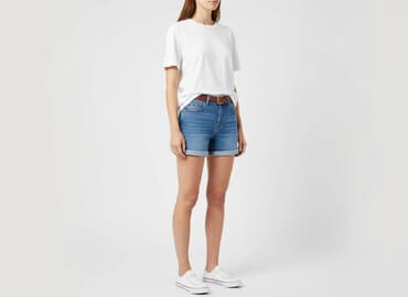 dzinsowe krótkie spodenki: Denim Collection, Szorty damskie, rozmiar XS — 7