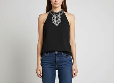 bluzka z kamieniami swarovskiego: Bluzka damska, rozmiar S — 1