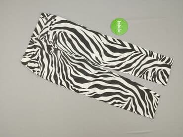 spodnie w krowie łaty: Material trousers for women, size S — 4