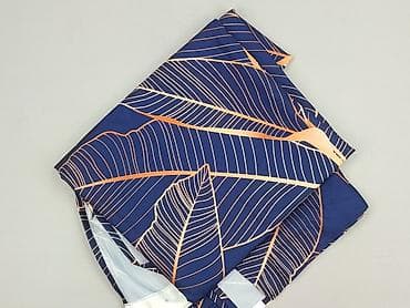 Zasłona dekoracyjna na taśmie marszczącej - Kolor: granat z nadrukiem