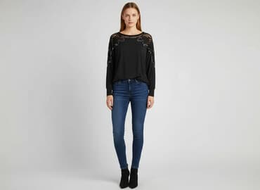 eleganckie bluzki czarne: Bluzka damska, rozmiar M — 7