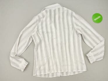 biała bluzka w czarne paski: Women's blouse, size XL — 3