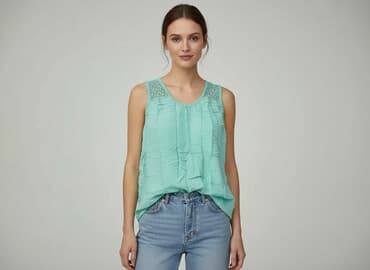 real niebieska koszulka: Bluzka damska, M — 6