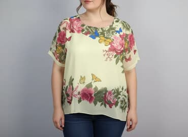 bluzka żółta w czarne paski: Bexleys, Bluzka damska, rozmiar 5XL — 7