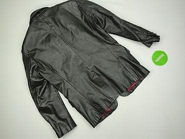 triumph: Męska marynarka skórzana w kolorze czarnym, z kontrastową podszewką w — 4