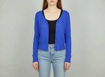 sweter z dekoltem v: Kardigan damski, rozmiar L — 6