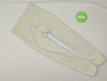 legginsy beżowe prążkowane: Legginsy rozmiar M — 2