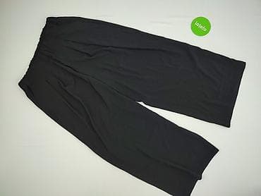 szorty cargo: Czarne damskie spodnie typu culottes - Krój: szerokie nogawki 7/8 — 2