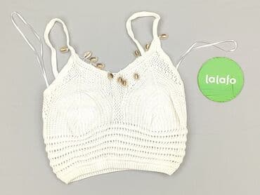 białe koturny sandały ccc: Sinsay, Top damski, rozmiar L — 2