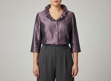 liliowa bluza damska: Bluzka damska, rozmiar XL — 5