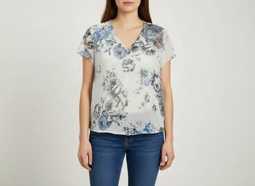 modna kiecka bluzki z krótkim rękawem: Bluzka damska, rozmiar One size — 1