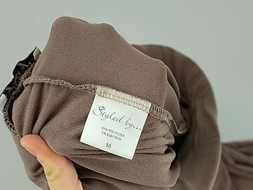 kremowe dresy: Spodnie materiałowe damskie, rozmiar M — 5