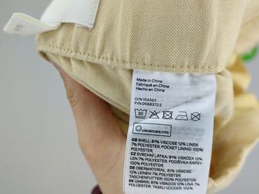 białe lniane spodnie zara: H&M, Spodnie materiałowe damskie, rozmiar M — 5