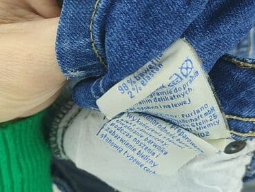 legginsy z paskiem po boku: Spodnie jeansowe, 2-3 lat, 98, stan - Bardzo dobry — 5