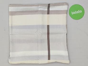 used things for sale: Poszewka dekoracyjna na poduszkę - Wzór: szerokie pasy i krata w — 2