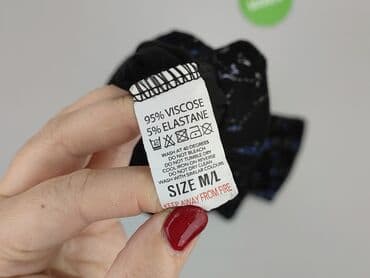 spodnie lejące: Spodnie materiałowe damskie, M — 4