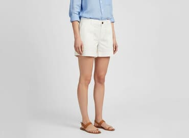 białe spodenki damskie hm: H&M, Szorty damskie, rozmiar S — 7