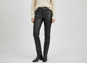 spodnie skórzane massimo dutti: Zara, Spodnie materiałowe damskie, rozmiar S — 1