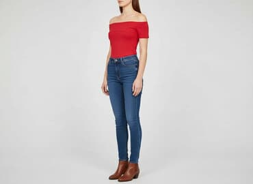 bluzka damska z odkrytymi ramionami: Women's blouse, size L — 1