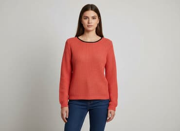 sweter z kokardą na plecach: Sweter damski, rozmiar S — 1