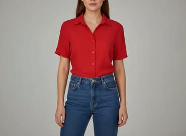 czerwona sukienka cropp: Koszula damska, rozmiar M — 6