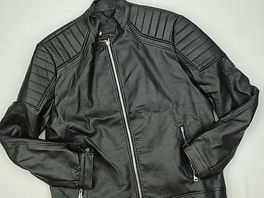 bomber jacket: Męska kurtka skórzana, rozmiar 2XL — 1