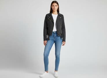 c a kurtka skórzana damska: H&M, Kurtka jeansowa damska, rozmiar XS — 1
