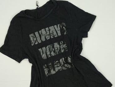 czarne t shirty basic: Sinsay, T-shirt damski, rozmiar XS — 1