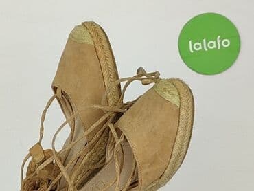 sandały na koturnie z pomponami: Sandały damskie, rozmiar 37 — 7