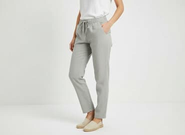 damskie joggery khaki: Esmara, Spodnie materiałowe damskie, rozmiar XS — 6