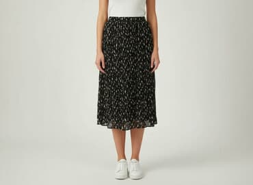 spódnice midi plisowane czarne: Sinsay, Spódnica damska, rozmiar M — 8