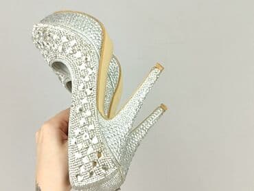 srebrne buty na słupku ccc: Półbuty damskie, rozmiar 36 — 8