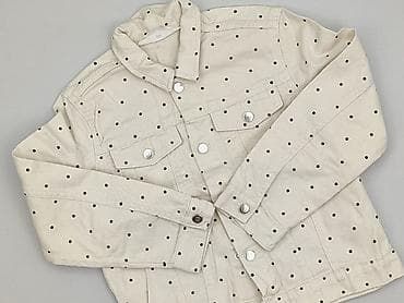 mohito bluzka w kropki: Dziecięca kurtka jeansowa, 8 lat, 122-128 cm, H&M, stan - Idealny — 1