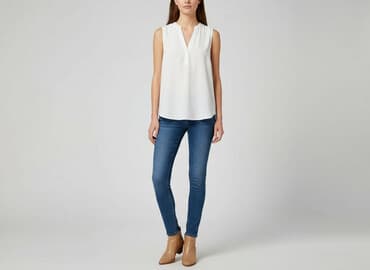 biała kamizelka damska zara: H&M, Bluzka damska, rozmiar XS — 7