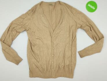 sweter z dekoltem v: Janina, Kardigan damski, rozmiar 2XL — 2