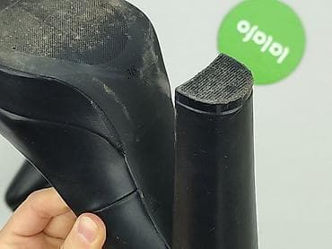 repliki jordan 4: Czarne czółenka na platformie Ideal Shoes – damskie - Model: D-1241-1 — 6