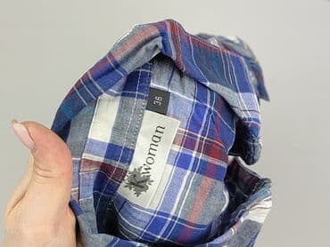 koszula w bialo niebieska krate damska: Woman, Women`s shirt, size S — 5