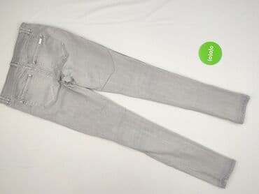 szare szerokie jeansy: DENIM JEANS, Jeansy damskie, rozmiar S — 3