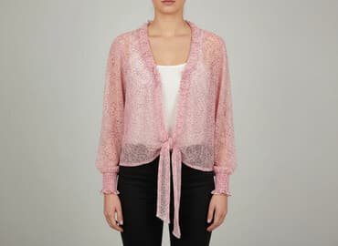 sweter z transparentnymi rękawami: ZACK, Bluzka damska, L — 6