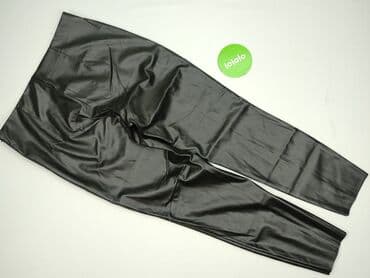 leopard jeans: Legginsy Ze skóry ekologicznej damskie, rozmiar 2XL — 3