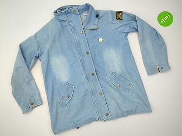 bomberki damska: Kurtka jeansowa damska, rozmiar 5XL — 2