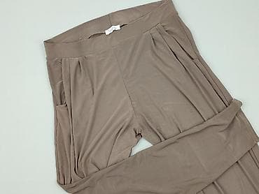 kremowe dresy: Spodnie materiałowe damskie, rozmiar M — 1