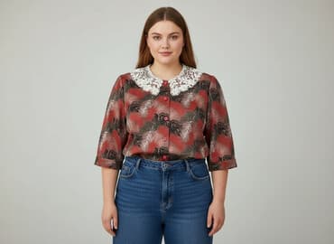 koszula damska z piórami: Жіноча блуза, розмір 4XL — 1