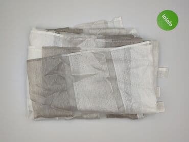 obrus żółty: Firanka/panel okienny z półprzezroczystej tkaniny w pasy - Materiał — 2